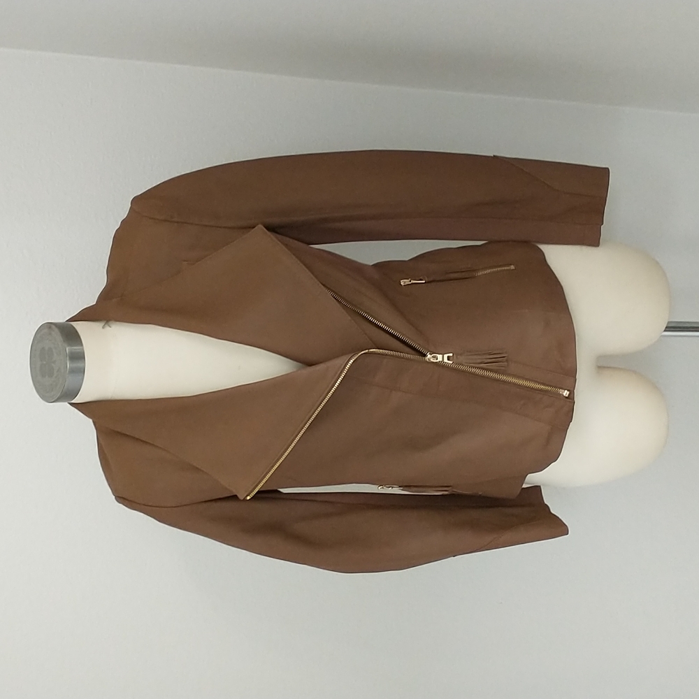 Via Spiga Lambs Leather Moto Jacket XS